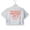 T-shirt cropped stampa los angeles dietro