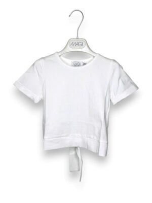 T-shirt manica lunga cropped+nodo dietro