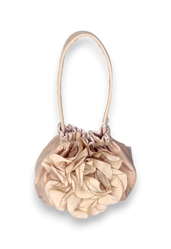 Borsina taffeta con fiore
