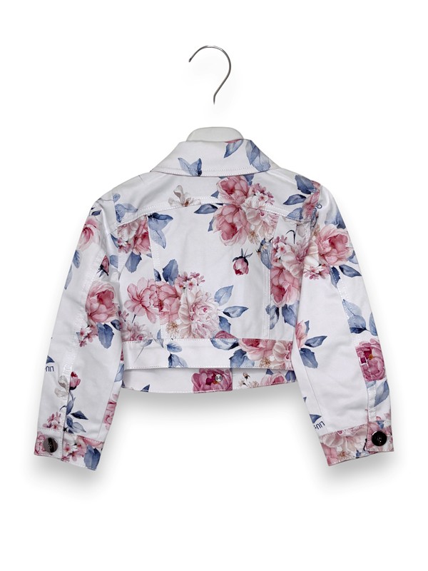 Giubbino cotone stampa fiori