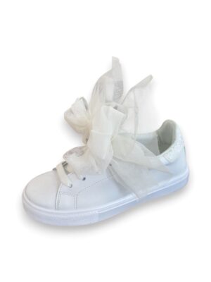 Tennis con fiocco tulle e top in glitter