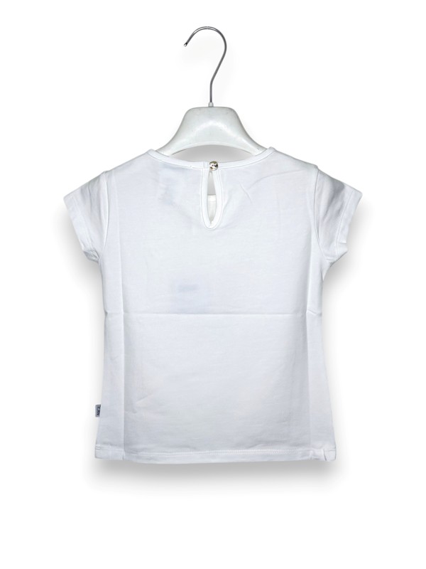 T-shirt mezza manica stampa vaso margherite