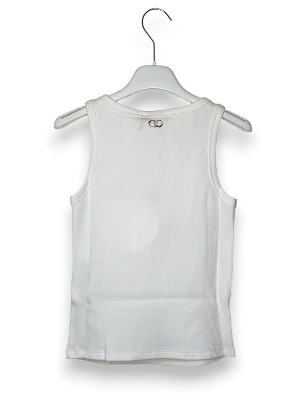 Canotta costina righe swarowsky