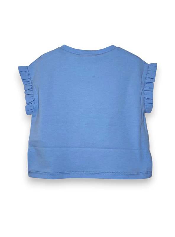 T-shirt scatola maniche russe stampa fiore