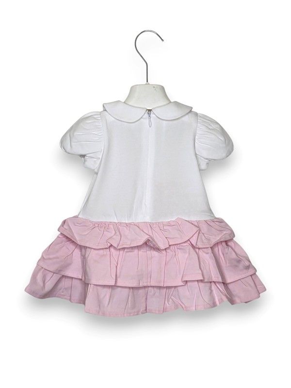 Abito a balze bicolore