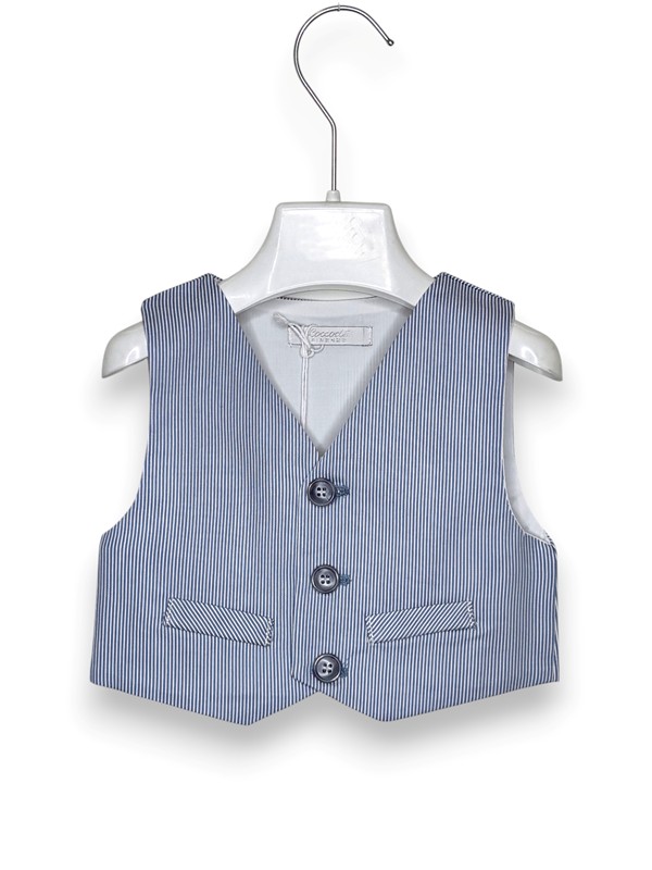 Gilet cotone rigato
