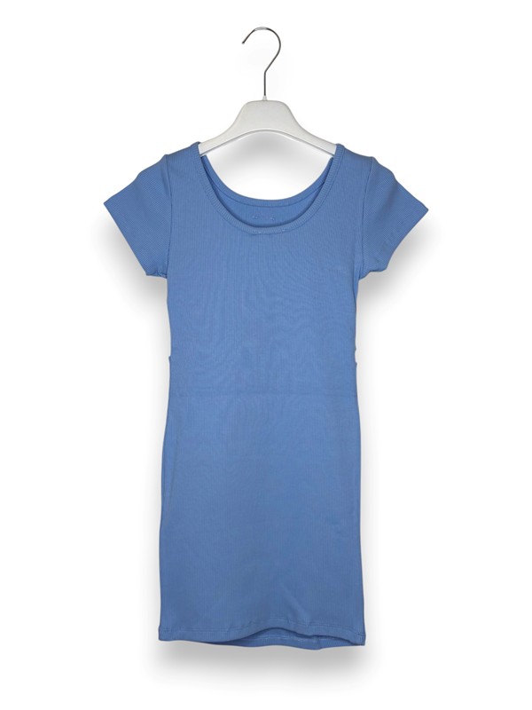 Abito tubino costina+fascia swarowsky