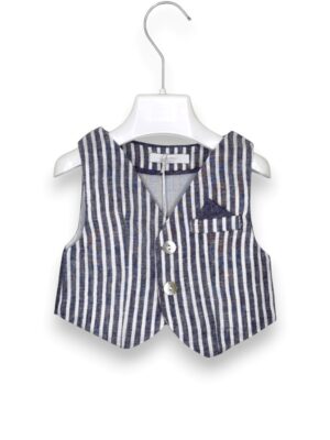 9C0EA33AC2D697CEDD96588E82F64381_ Gilet rigato lino