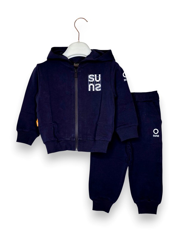 Tuta+zip+cappuccio in felpa suns