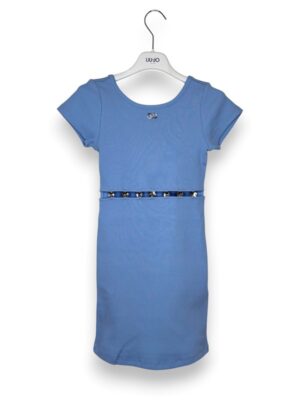 Abito tubino costina+fascia swarowsky