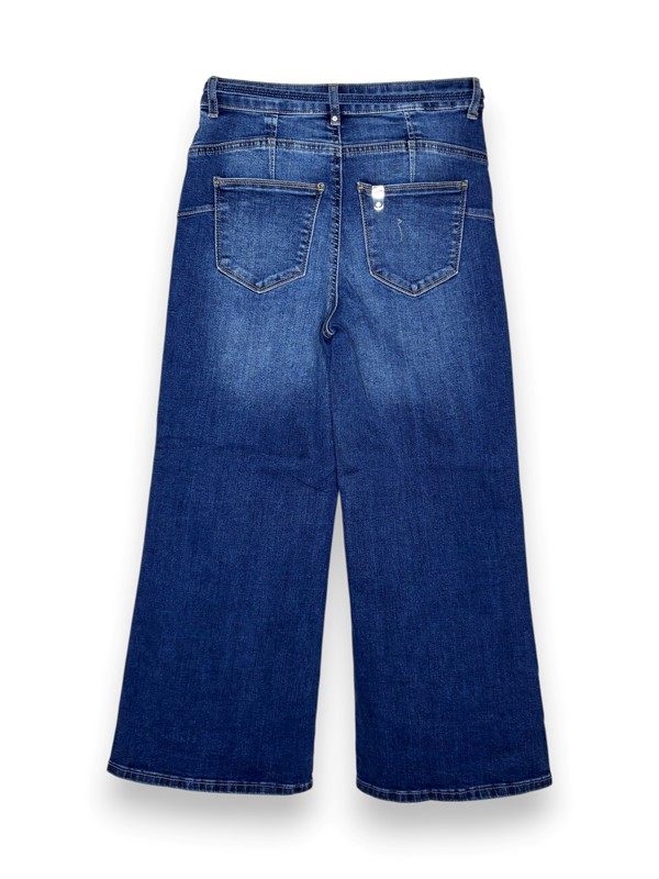 Jeans palazzo cropped+cintura