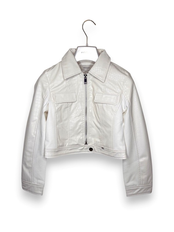 Giacchino ecopelle+zip stampa rettile