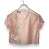 T-shirt cropped organza+swarowsky