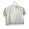 T-shirt cropped organza+swarowsky
