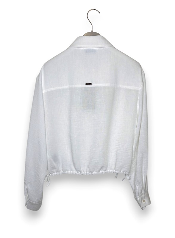 Camicia cropped+lacci garza