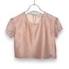 T-shirt cropped organza+swarowsky
