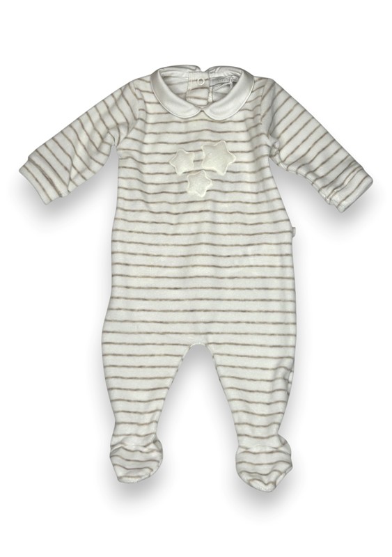 Tutina ciniglia rigata+3stelle