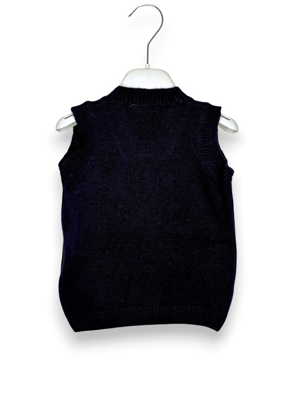 Gilet scollo v lana