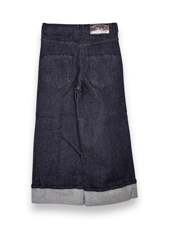 Jeans lurex palazzo+risvolto dkny
