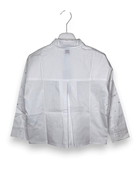 Camicia over cropped+swarowsky