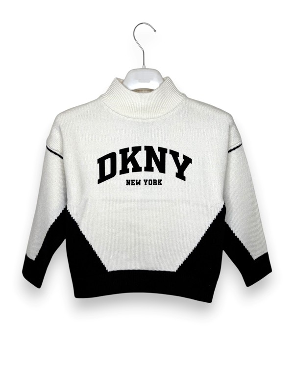 Lupetto over lana bicolore dkny