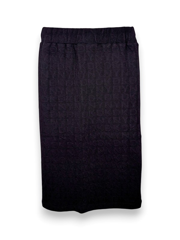 CEF6890C6A57A68C27F083D2F9EFE2BD_ Tubino lungo+spacco ricamo all over dkny