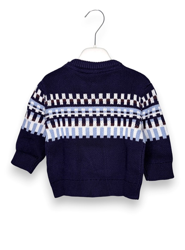 Girocollo jacquard norvegese cotone