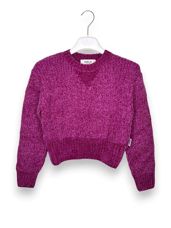 Girocollo cropped ciniglia