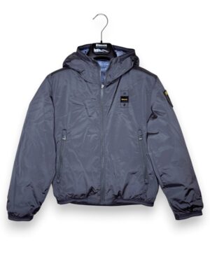 Piumino+cappuccio liscio eco blauer m