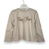 Girocollo felpina ricamo tres chic