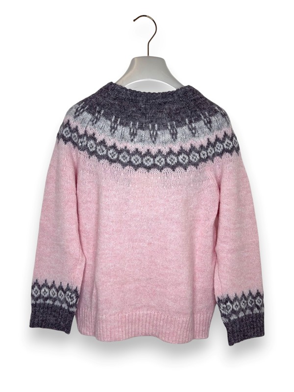 Girocollo jacquard norvegese