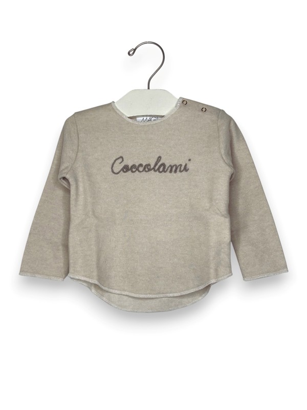 Girocollo ricamo coccolami cotocashmere