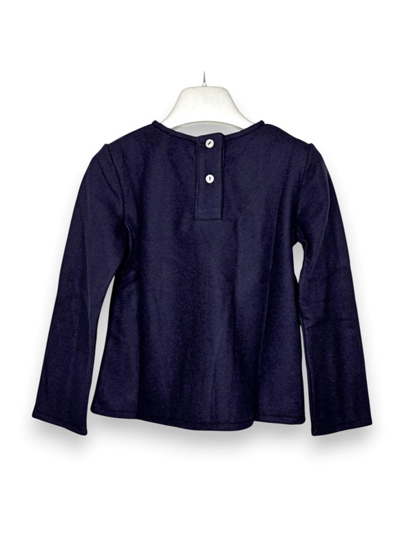 Girocollo felpina ricamo tres chic