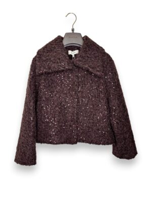 Giacca boucle+collone e paillettes