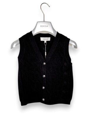 57D4A032EDAF4C805509B84E250B419E_ Gilet abbottonato a trecce