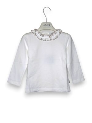 T-shirt collo rouches
