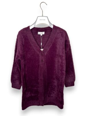 Cardigan lungo peloso