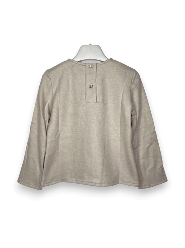 Girocollo felpina ricamo tres chic