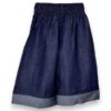 Pantalone palazzo farfalla in denim scuro