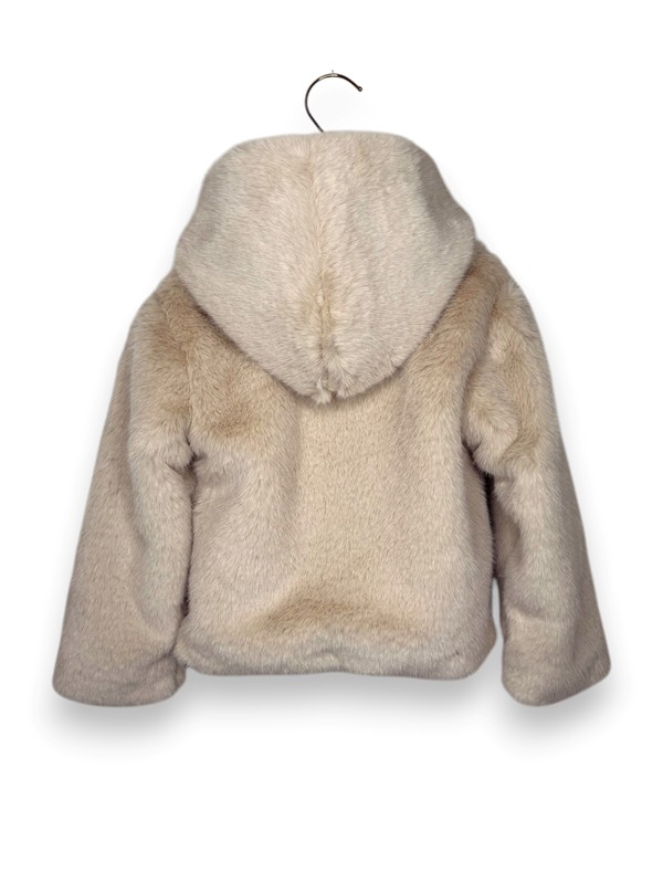 Giaccone con cappuccio+zip ecopelliccia