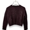 Girocollo cropped punto riso+trecce