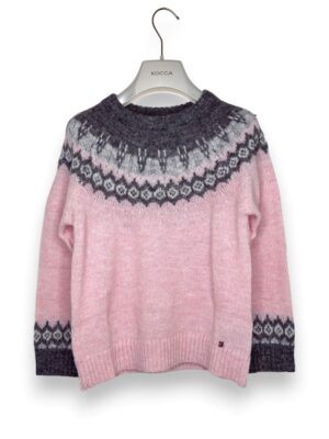 Girocollo jacquard norvegese
