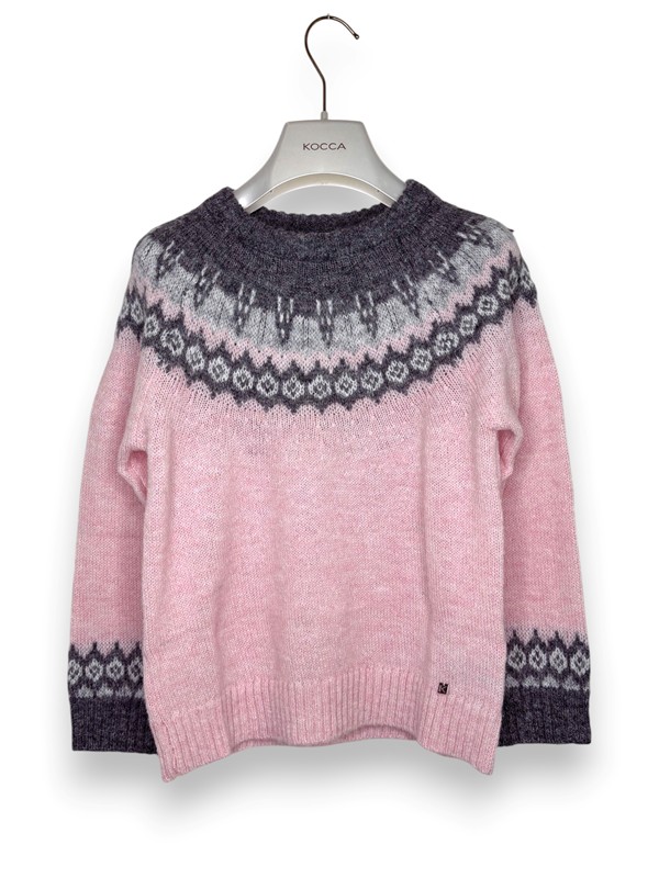 Girocollo jacquard norvegese