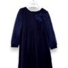 Abito trapezio caldo cotone+maniche tulle