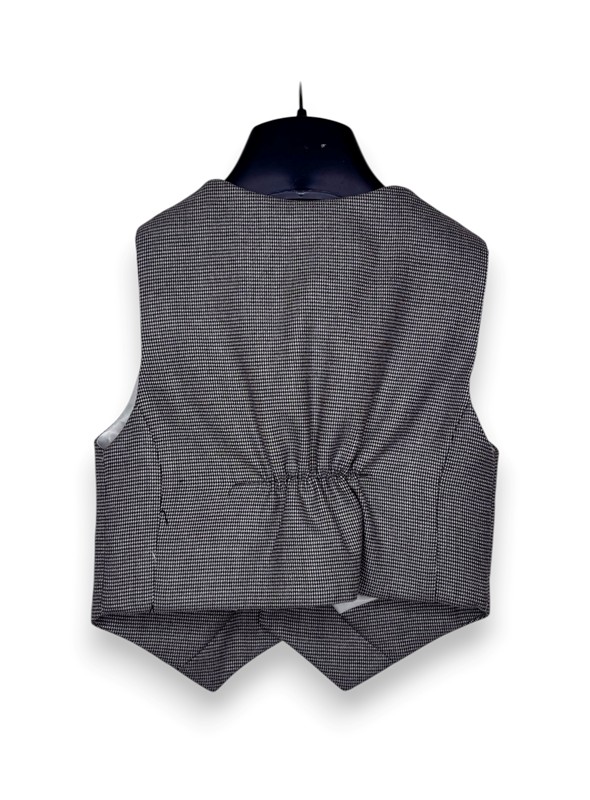 Gilet quadretto punto milano