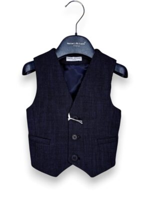 Gilet quadretto punto milano