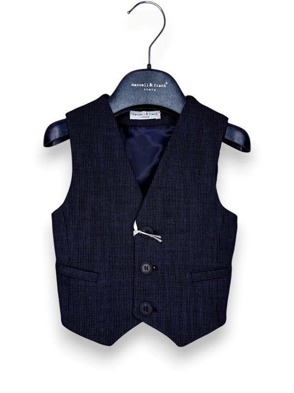 Gilet quadretto punto milano