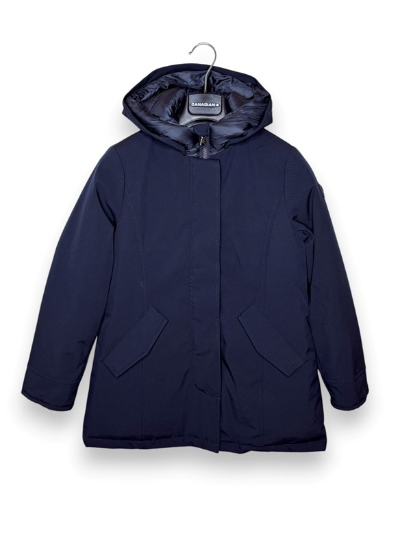 Parka ecopiuma+cappuccio liscio
