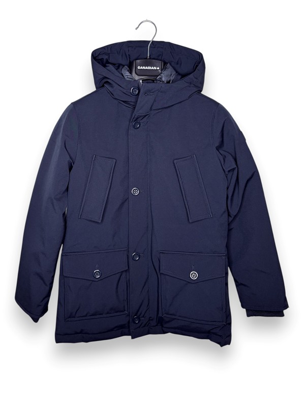 Parka ecopiuma+cappuccio liscio
