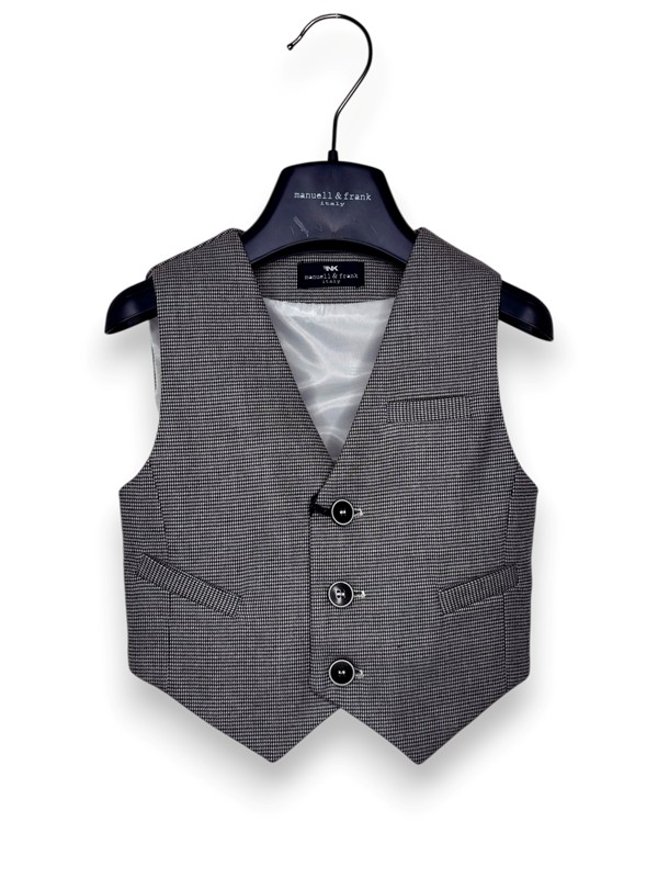 Gilet quadretto punto milano